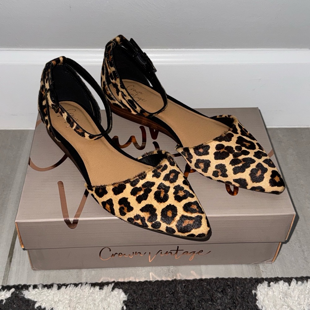 Crown Vintage Leopard Print Women's Shoes